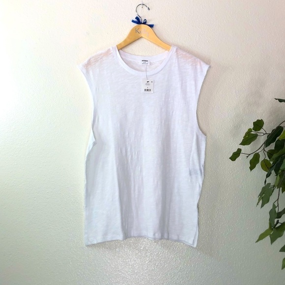 NWT White Cotton On Side Split Tank - Picture 1 of 5